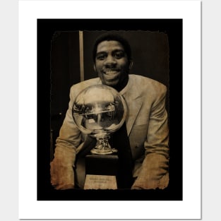 Magic Johnson Smiles and Holds His Cup Vintage Posters and Art